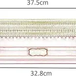 Adjustable Smocking Pleater with 47 Needle Positions and 24 Row Craft Pleats, 0.5cm Even Spacing Fabric Folding Tool for Costume Sewing and Handmade Garment Decoration Projects(Black)