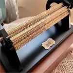 Adjustable Smocking Pleater with 47 Needle Positions and 24 Row Craft Pleats, 0.5cm Even Spacing Fabric Folding Tool for Costume Sewing and Handmade Garment Decoration Projects(Black)