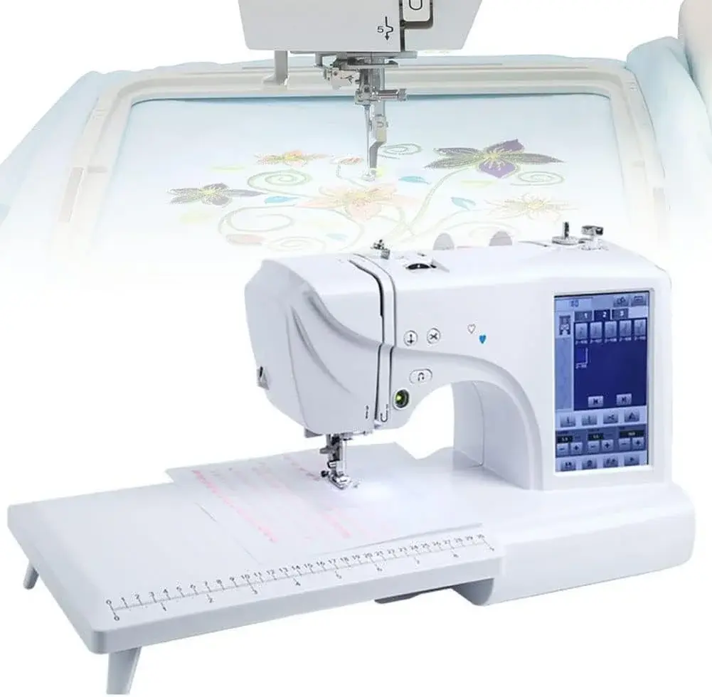 Automatic Sewing Machine With Electric Embroidery, 158 Built-In Designs, 210 Letters, 30 Pattern Borders