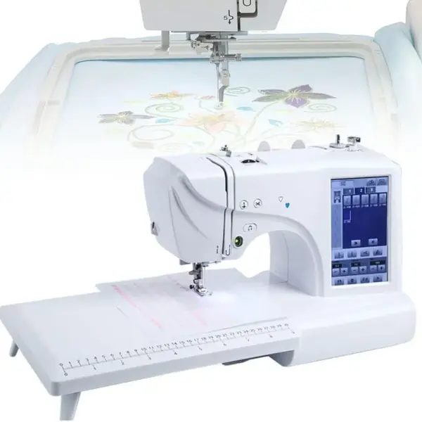 Automatic Sewing Machine With Electric Embroidery, 158 Built-In Designs, 210 Letters, 30 Pattern Borders