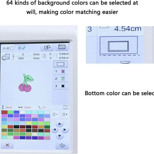 Automatic Sewing Machine With Electric Embroidery, 158 Built-In Designs, 210 Letters, 30 Pattern Borders