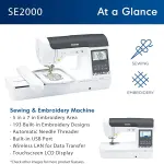 Brother SE2000 Computerized Sewing and Embroidery Machine