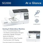 Brother SE2000 Computerized Sewing and Embroidery Machine