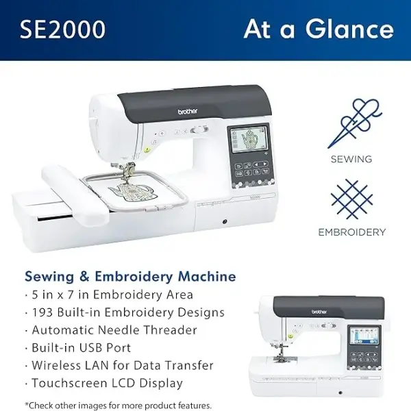 Brother SE2000 Computerized Sewing and Embroidery Machine