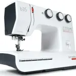 Bernette B35 Sewing Machine Swiss Design with 23 Stitches, 7 Presser Feet, Automatic Buttonhole, Quilting, Heavy-Duty Build, LED Light, Portable
