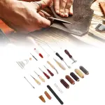 Leather Sewing Kit, Leather W Tools with Wax Threads and Sanding IY Craft Tools for Beginners and s, leseel Crafting Access