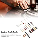 Leather Sewing Kit, Leather W Tools with Wax Threads and Sanding IY Craft Tools for Beginners and s, leseel Crafting Access
