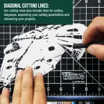 U.S. Art Supply 40" x 80" Self-Healing Cutting Mat 5-Ply - Double-Sided Green/Black Craft Mat, Non-Slip Cutting Mats for Crafts, Sewing, Quilting, Scrapbooking
