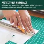 U.S. Art Supply 40" x 80" Self-Healing Cutting Mat 5-Ply - Double-Sided Green/Black Craft Mat, Non-Slip Cutting Mats for Crafts, Sewing, Quilting, Scrapbooking