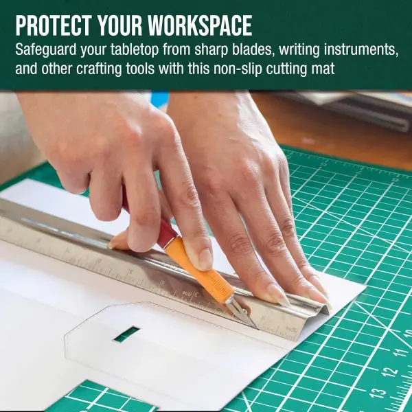 U.S. Art Supply 40" x 80" Self-Healing Cutting Mat 5-Ply - Double-Sided Green/Black Craft Mat, Non-Slip Cutting Mats for Crafts, Sewing, Quilting, Scrapbooking