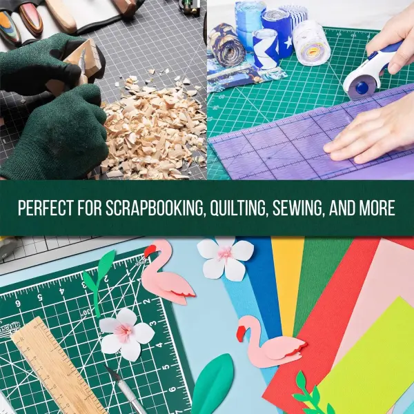 U.S. Art Supply 40" x 80" Self-Healing Cutting Mat 5-Ply - Double-Sided Green/Black Craft Mat, Non-Slip Cutting Mats for Crafts, Sewing, Quilting, Scrapbooking