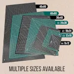 U.S. Art Supply 40" x 80" Self-Healing Cutting Mat 5-Ply - Double-Sided Green/Black Craft Mat, Non-Slip Cutting Mats for Crafts, Sewing, Quilting, Scrapbooking