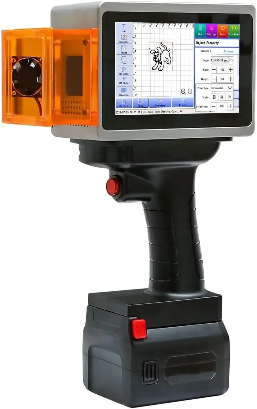 PEKOKO L4pro Handheld Portable Laser Marking Machine 5W Suitable for Engraving Glass and Plastic Car Parts Rubber Tires