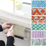 Efficient Knitting Machine Kit, 6.5mm Gauge, 150 Stitches, Complete Plastic Sewing Tool Set with Accessories for Sweater Knitting, Ideal for Home Use