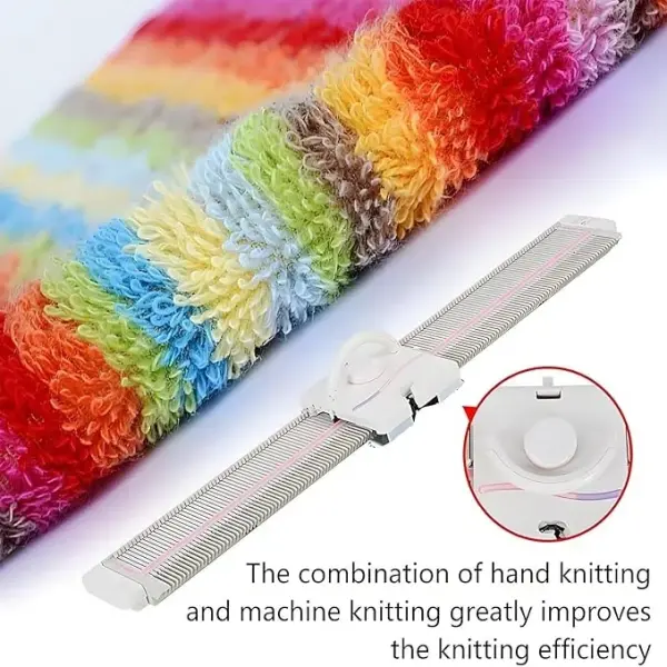 Efficient Knitting Machine Kit, 6.5mm Gauge, 150 Stitches, Complete Plastic Sewing Tool Set with Accessories for Sweater Knitting, Ideal for Home Use