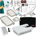 Bernette B79 Combo Sewing & Embroidery Machine Deluxe 130 Thread Spools with Premium Accessory & Designs Package