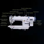 Electric Sewing Machine 220V Computer Flat Car Sewing Machine 750W for Sofa Cushion Car Seat Cushion Leather Thick Material