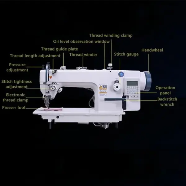 Electric Sewing Machine 220V Computer Flat Car Sewing Machine 750W for Sofa Cushion Car Seat Cushion Leather Thick Material