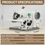 Upgraded Portable Blindstitch Sewing Machine – 110V 1200 SPM High - Speed, Invisible Seams & Blind Hem Chain Stitches for Hemming Clothes, Cuffs, Trouser Bottoms – For Professional Tailors & Home Use