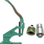 Trimming Shop 11mm Hand Press Machine and Heavy Duty, Metal Open Ring Snap Poppers, Fastener Press Studs Setting Tool Die Kit for Sewing, Leather Crafts and Clothing repair, Belts, Jeans, Grommets