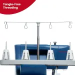 SINGER® S0230 Navy Blue Overlock Serger | 2/3/4 Thread Capability | 1300 Stitches/Min | Color-Coded Threading, Differential Feed, Free Arm, Accessories Included | Professional Seam Finishing