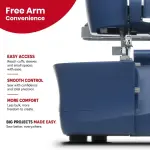 SINGER® S0230 Navy Blue Overlock Serger | 2/3/4 Thread Capability | 1300 Stitches/Min | Color-Coded Threading, Differential Feed, Free Arm, Accessories Included | Professional Seam Finishing