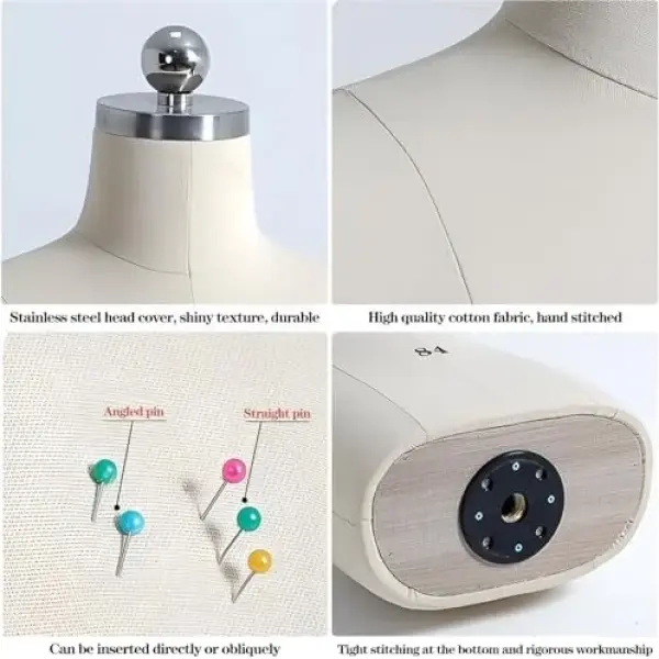 Plus Size Dress Form for Women, Curvy Full Body Mannequin with Soft Arms & Wheels, Pinnable Tailor Dummy for Sewing & Crafting, Adult Full Size Dressmaking Tool