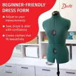 Dritz Sew You Adjustable Dress Form - Small/Medium Sizes US 4-12 - Female Clothing Mannequin for Sewing, Fitting, and Draping - Pinnable Sewing Mannequin with 12 Dials for Fitting + 360 Hem Guide