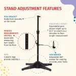 Dritz Sew You Adjustable Dress Form - Small/Medium Sizes US 4-12 - Female Clothing Mannequin for Sewing, Fitting, and Draping - Pinnable Sewing Mannequin with 12 Dials for Fitting + 360 Hem Guide