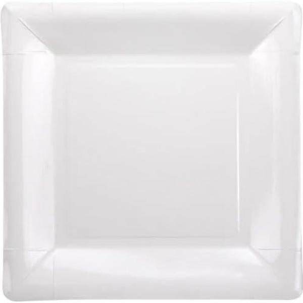 EcoQuality 10 inch White Square Dinner Paper Plate – Disposable Elegant Party Plates for Weddings, Birthdays, Catering, Events, and Buffet Table – Heavy-Duty Paper Dinnerware (576)