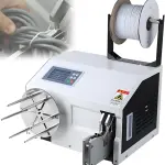 Candy Bread Toy Twist Tying Machine,w/6 Roll Twist Ties Wire + Foot Pedal + Power Cord + Tool Bag 5to30mmTie(Winding)