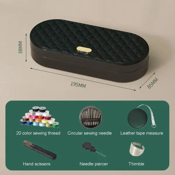 MJYHGFRT Portable Household Travel Sewing Kit Box Practical Multi-Functional Set Hand Needle Threads Scissor DIY Handwork Tool