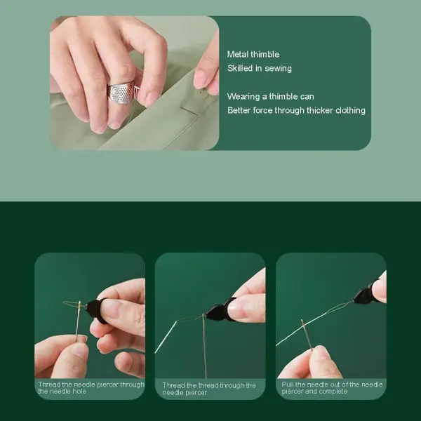 MJYHGFRT Portable Household Travel Sewing Kit Box Practical Multi-Functional Set Hand Needle Threads Scissor DIY Handwork Tool