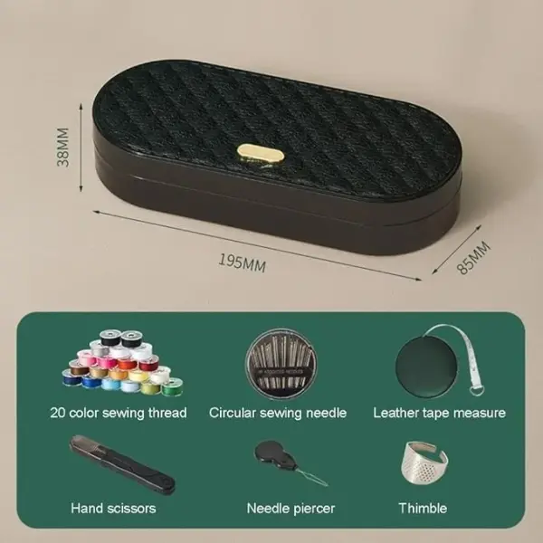 MJYHGFRT Portable Household Travel Sewing Kit Box Practical Multi-Functional Set Hand Needle Threads Scissor DIY Handwork Tool