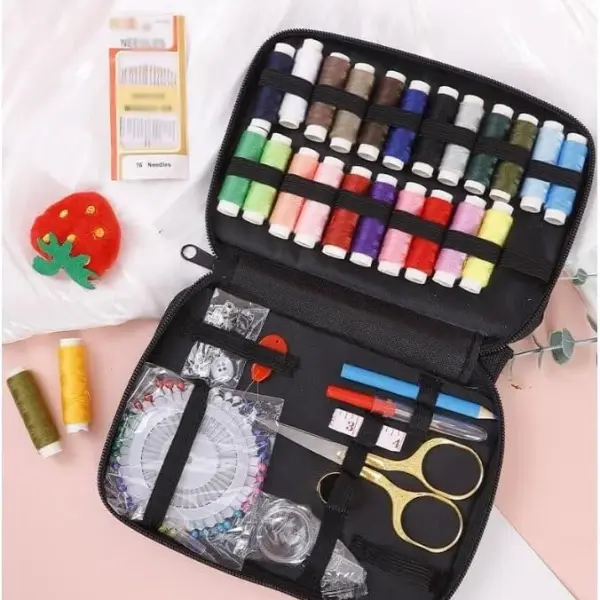 MVNOIRE Fabric Needlework Box Portable Bag Needle Holder Home Travel Handmade Sewing Tool Kit