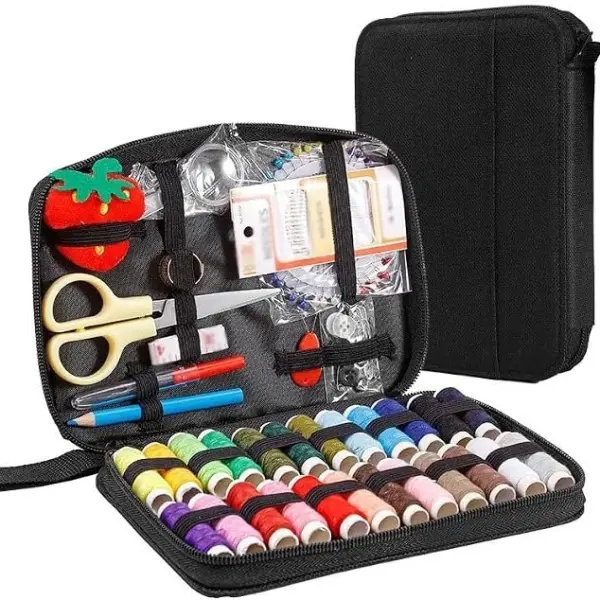 MVNOIRE Fabric Needlework Box Portable Bag Needle Holder Home Travel Handmade Sewing Tool Kit