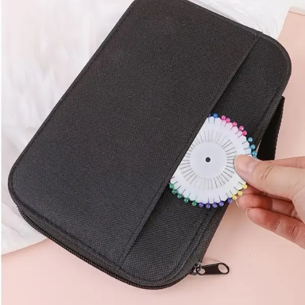 MVNOIRE Fabric Needlework Box Portable Bag Needle Holder Home Travel Handmade Sewing Tool Kit