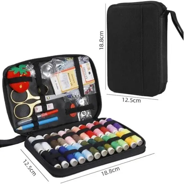MVNOIRE Fabric Needlework Box Portable Bag Needle Holder Home Travel Handmade Sewing Tool Kit