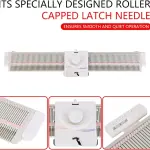 JINGEDD Automatic Knitting Machine Kit, Medium Gauge 6.5mm 150 Stitches Plastic Household Knitting Machine with Accessories Household Sewing Tool Set