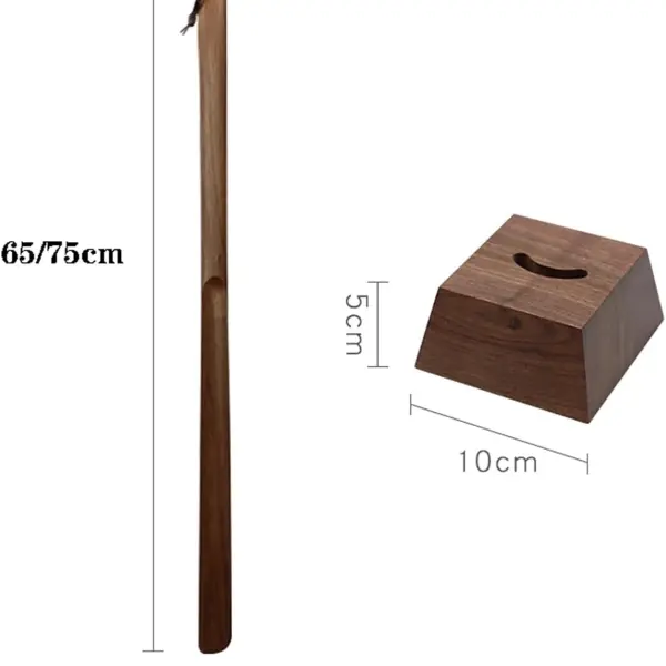 Long Handle Wooden Shoe Horn Boot Spoon Easy Wear Helper Shoehorns for Seniors Adults Kids Pregnant Women, Shoe Spoon Boot Spoons Shoe Wearing Tool Mobility Aid,A75