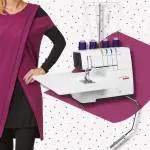 Bernette B62 Airlock Coverstitch Machine Bundle | Air Threader, Scissors, Rotary Cutter, Threads, Self Healing Foldable Cutting Mat, LED Light, Extension Table | Heavy Duty, Beginner to Professional