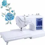 Multi-Function Electric Sewing Mini Portable Machine Sewing Machines for Beginners, Automatic Embroidery Machine with 4" x 9.2" Embroidery Area and LCD Touch Screen