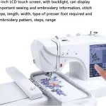 Multi-Function Electric Sewing Mini Portable Machine Sewing Machines for Beginners, Automatic Embroidery Machine with 4" x 9.2" Embroidery Area and LCD Touch Screen