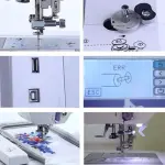 Multi-Function Electric Sewing Mini Portable Machine Sewing Machines for Beginners, Automatic Embroidery Machine with 4" x 9.2" Embroidery Area and LCD Touch Screen