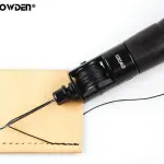 OWDEN Professional Leathercraft Stitch awl tool, Leather Sewing Awl tool for leather,Belt,Canvas,Fabric,Bag repair lockstitch tool set.Speedy Stitcher Professional leather craft tool.(3 Thread Colors)