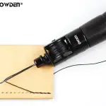OWDEN Professional Leathercraft Stitch awl tool, Leather Sewing Awl tool for leather,Belt,Canvas,Fabric,Bag repair lockstitch tool set.Speedy Stitcher Professional leather craft tool.(3 Thread Colors)