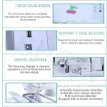 Automatic Sewing Machine, Electric Embroidery Machine, Automatic Sewing Machine with Large LCD Touch Screen, DIY Embroidery Tool, 210 Built-in Letters and 30 Pattern Borders, Easy Sewing