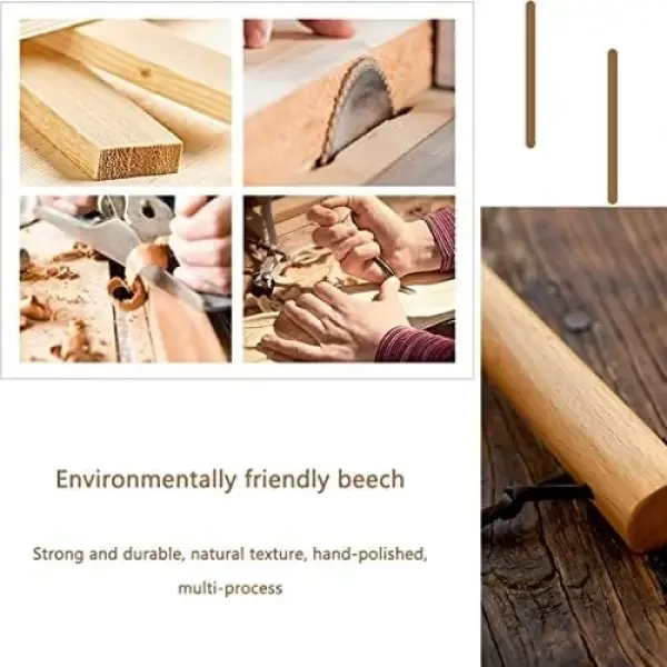 Extra Long B Wood Shoe Horn - Classic Shoe Lifter for Seniors, Arthritis Relief, Smooth Shoe Spoon with Lanyard, Ideal Mobility Aid for Easy On and Off