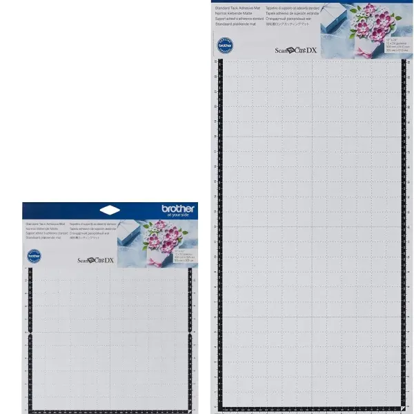 Brother ScanNCut DX Standard Tack Adhesive Mat 2-Pack, 12" x 12" and 12" x 24", for Cardstock, Vinyl, Foam and More