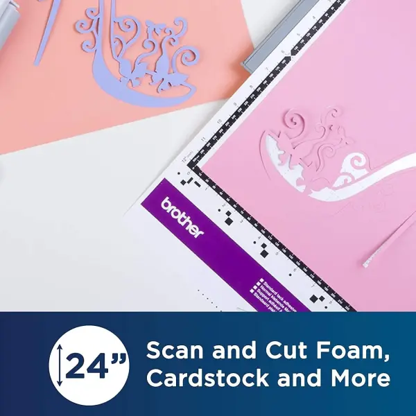 Brother ScanNCut DX Standard Tack Adhesive Mat 2-Pack, 12" x 12" and 12" x 24", for Cardstock, Vinyl, Foam and More